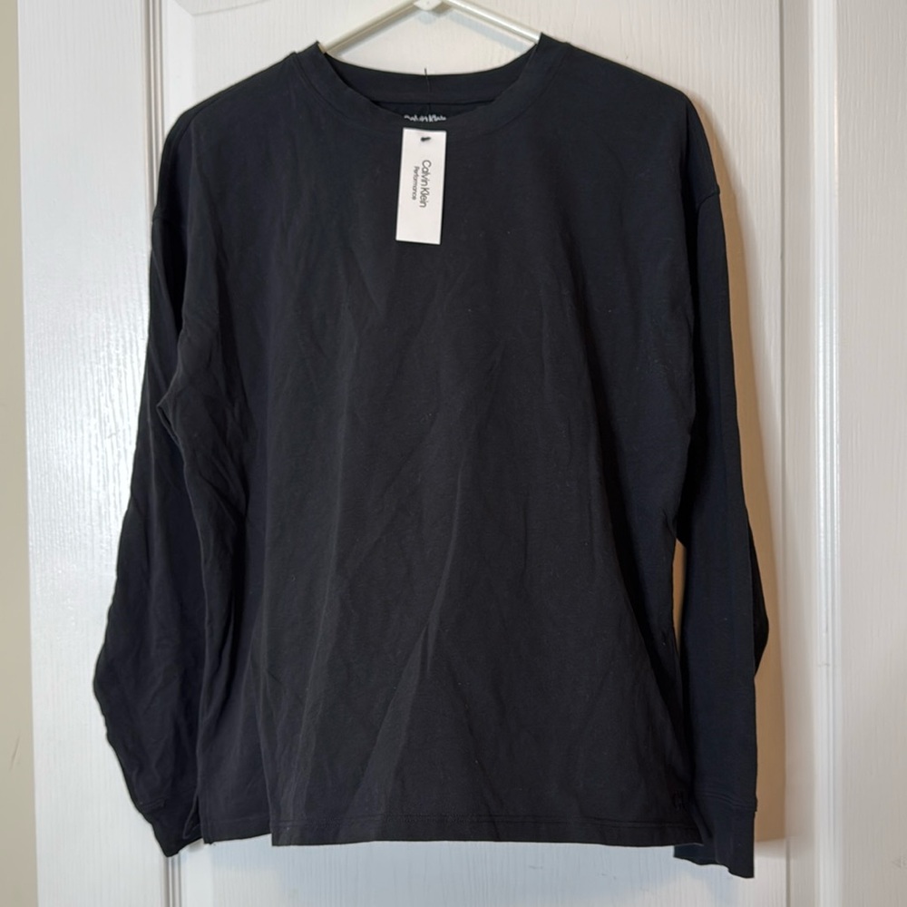 Calvin Klein Performance Solid Black T-Shirt Medi… - image 1